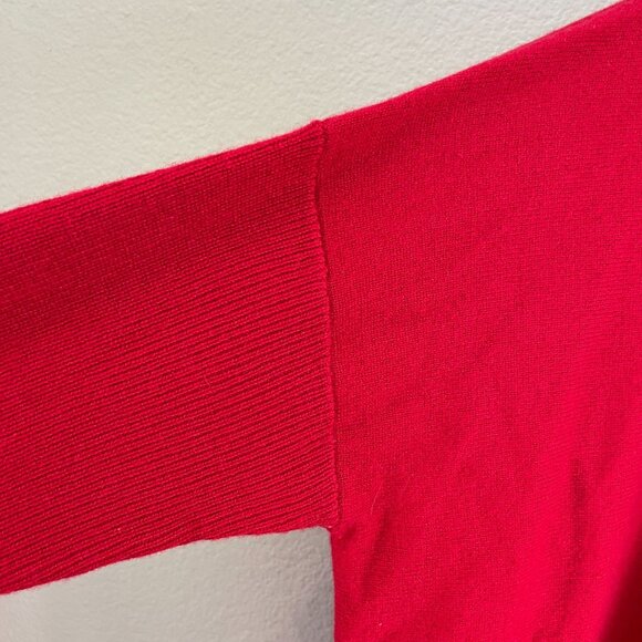 Pure Collection Womens 6 Red 100% Cashmere Turtleneck Sweater Long Sleeve Boxy - Picture 11 of 12